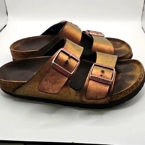 Birkenstock Arizona Iridescent‎ Vegan Leather Sandals 6.5  EU 37